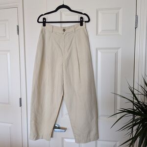 Uniqlo Linen Blend Pleated Tapered Pants